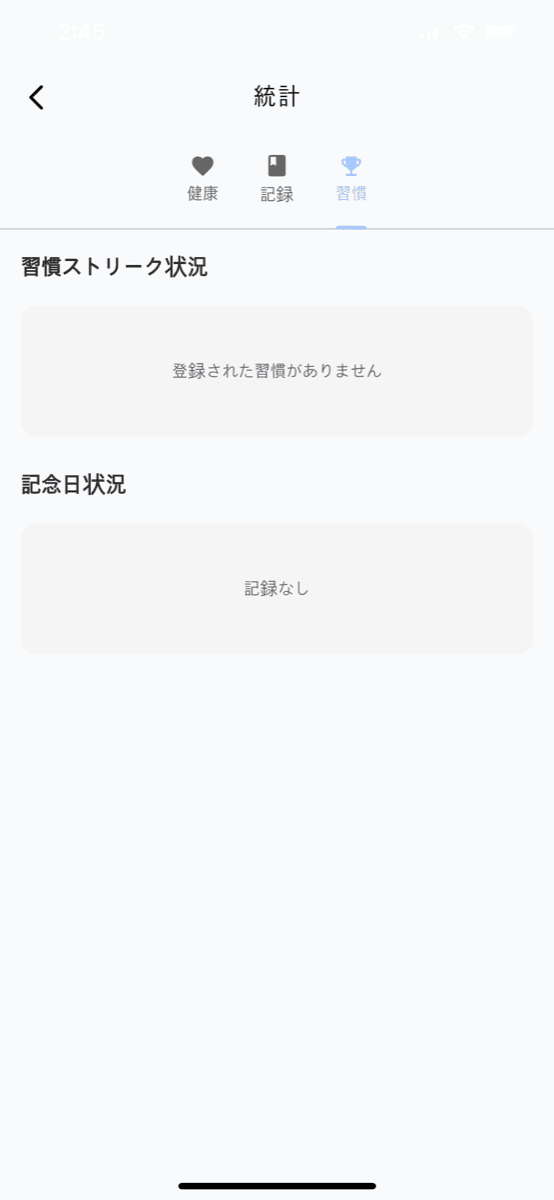 習慣統計