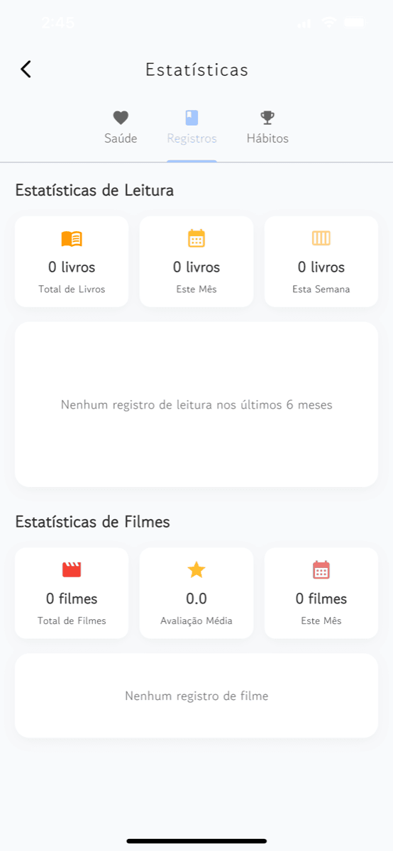 Estat&iacute;sticas de Registros