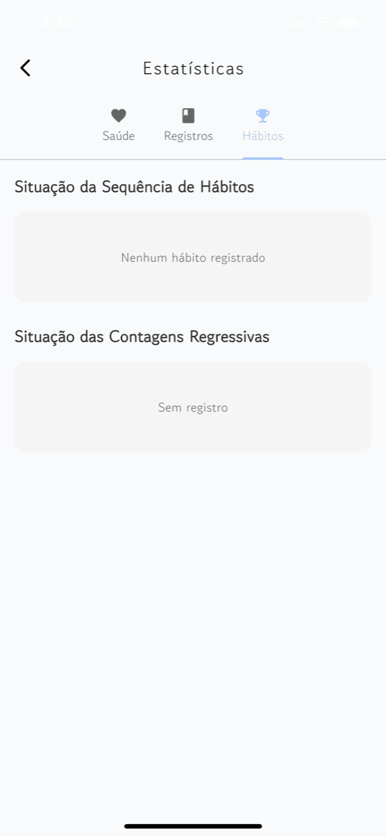 Estat&iacute;sticas de H&aacute;bitos