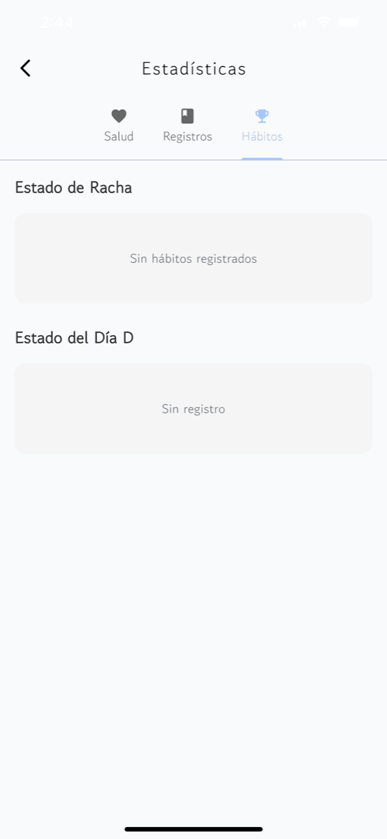 Estad&iacute;sticas de H&aacute;bitos