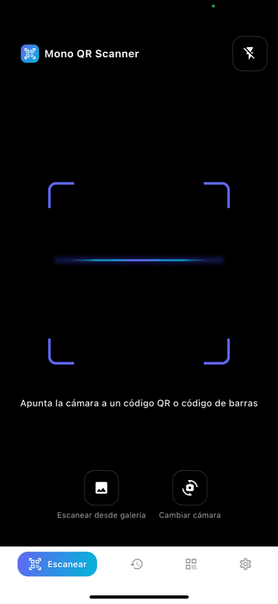 Pantalla de Escaneo
