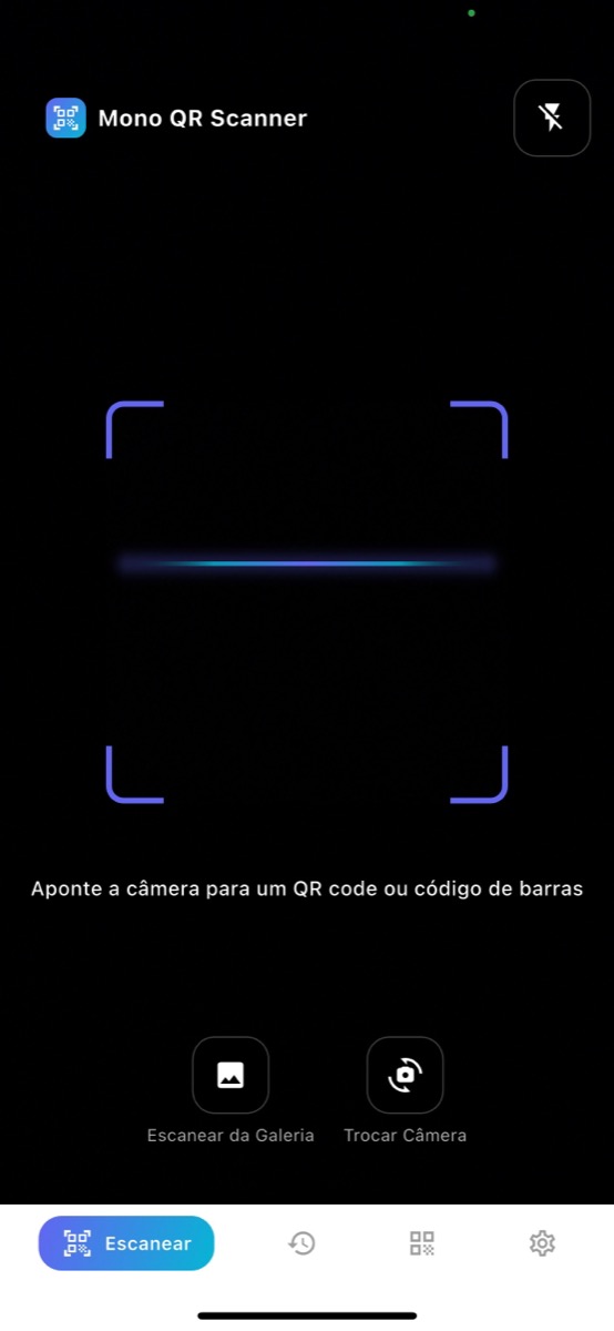Tela de Digitalização