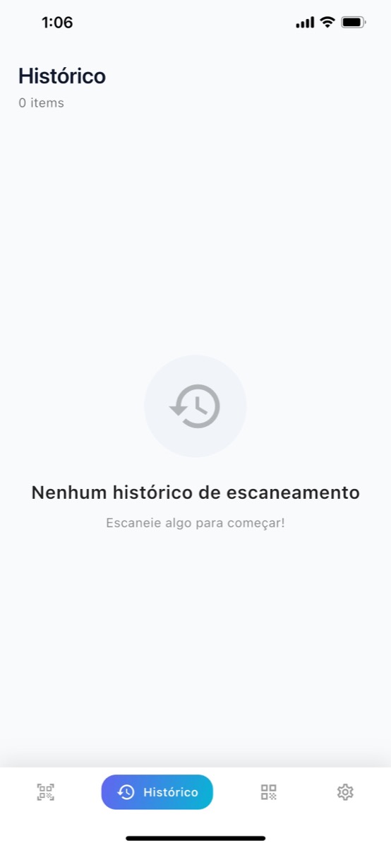 Tela de Histórico