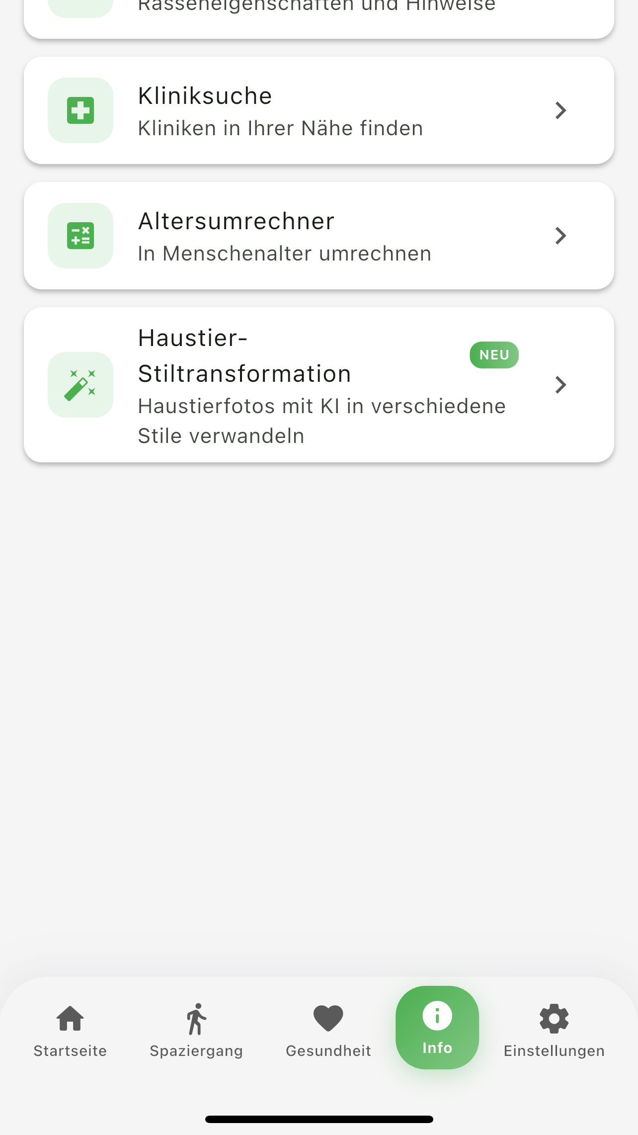 Weitere Funktionen