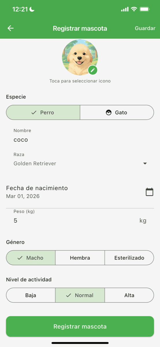 Añadir Mascota