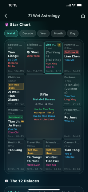 Zi Wei chart